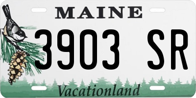 ME license plate 3903SR