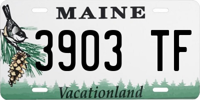 ME license plate 3903TF