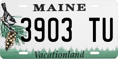 ME license plate 3903TU