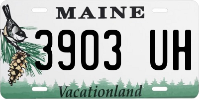 ME license plate 3903UH