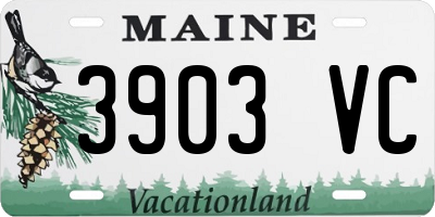 ME license plate 3903VC