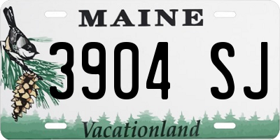 ME license plate 3904SJ