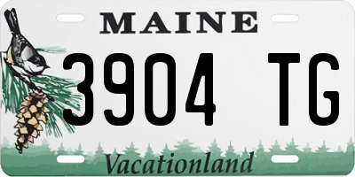 ME license plate 3904TG
