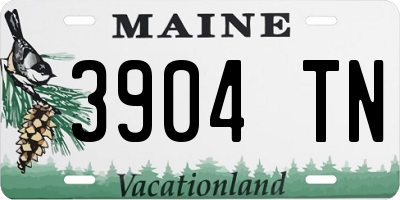 ME license plate 3904TN
