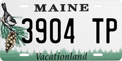 ME license plate 3904TP