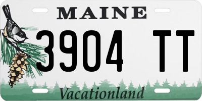 ME license plate 3904TT