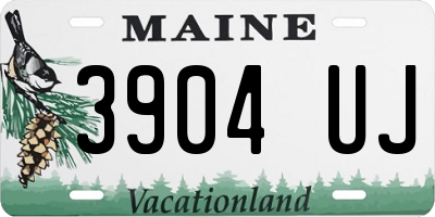 ME license plate 3904UJ