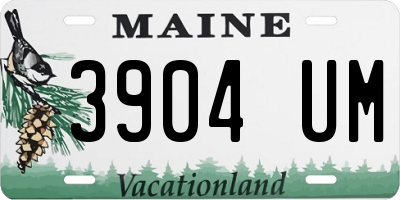ME license plate 3904UM