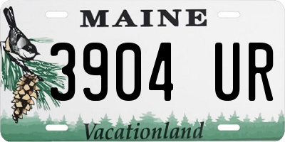 ME license plate 3904UR