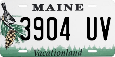 ME license plate 3904UV