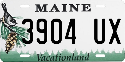 ME license plate 3904UX