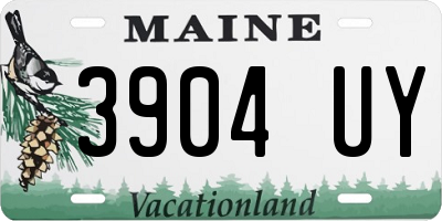 ME license plate 3904UY