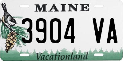 ME license plate 3904VA