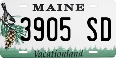 ME license plate 3905SD
