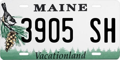 ME license plate 3905SH