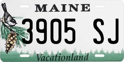 ME license plate 3905SJ