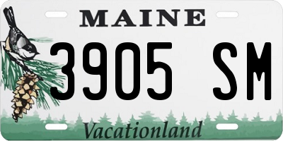 ME license plate 3905SM