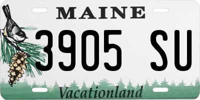 ME license plate 3905SU