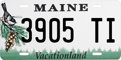 ME license plate 3905TI