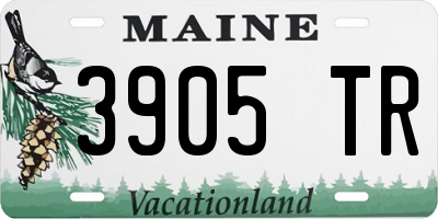 ME license plate 3905TR