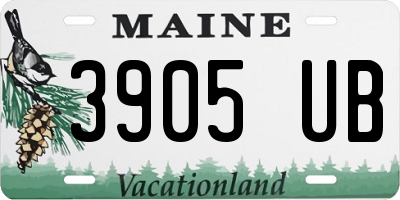 ME license plate 3905UB