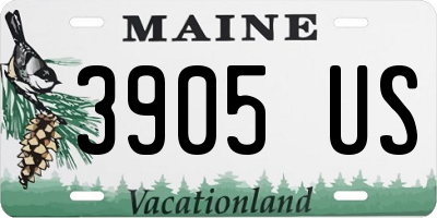 ME license plate 3905US