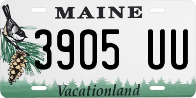 ME license plate 3905UU