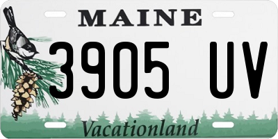 ME license plate 3905UV