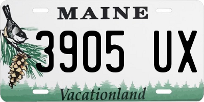 ME license plate 3905UX