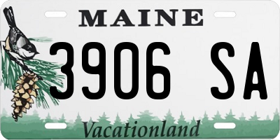 ME license plate 3906SA