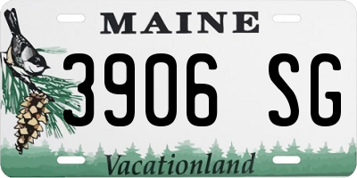 ME license plate 3906SG