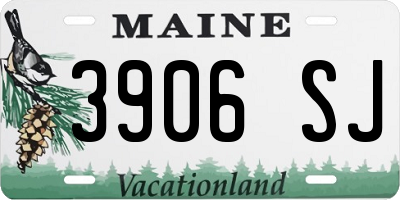 ME license plate 3906SJ
