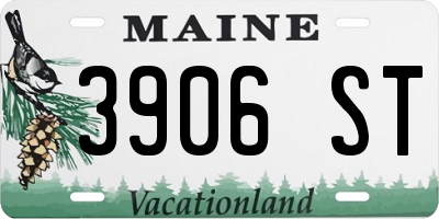 ME license plate 3906ST
