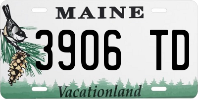 ME license plate 3906TD