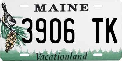 ME license plate 3906TK