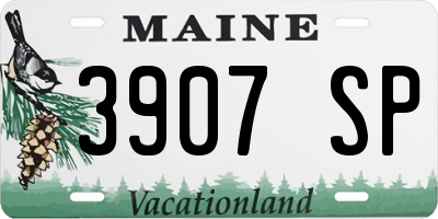 ME license plate 3907SP