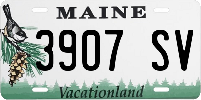 ME license plate 3907SV