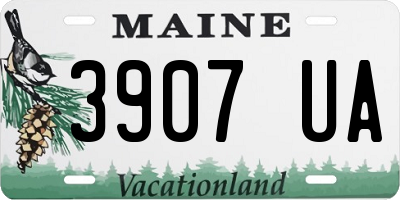 ME license plate 3907UA