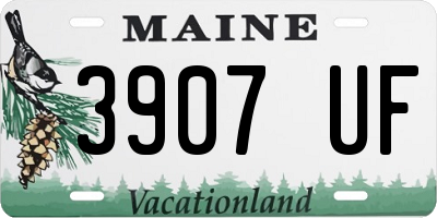ME license plate 3907UF