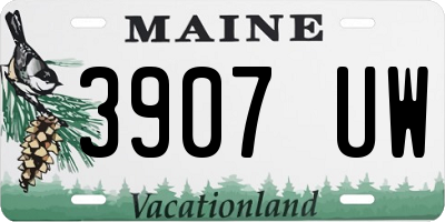 ME license plate 3907UW