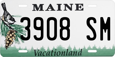 ME license plate 3908SM