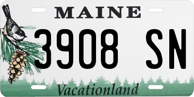 ME license plate 3908SN