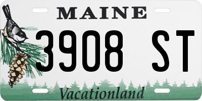 ME license plate 3908ST