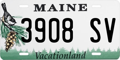 ME license plate 3908SV