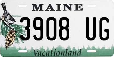 ME license plate 3908UG