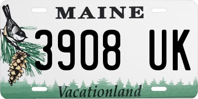 ME license plate 3908UK