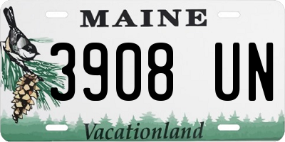 ME license plate 3908UN
