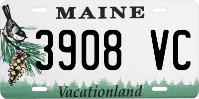 ME license plate 3908VC