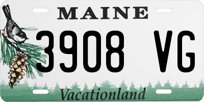 ME license plate 3908VG