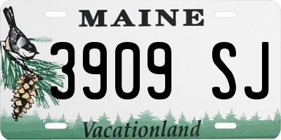 ME license plate 3909SJ